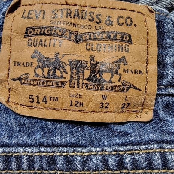 EUC Levis 514 Slim Straight 5 Pocket Size 12 Husky 32x27 - Picture 9 of 10